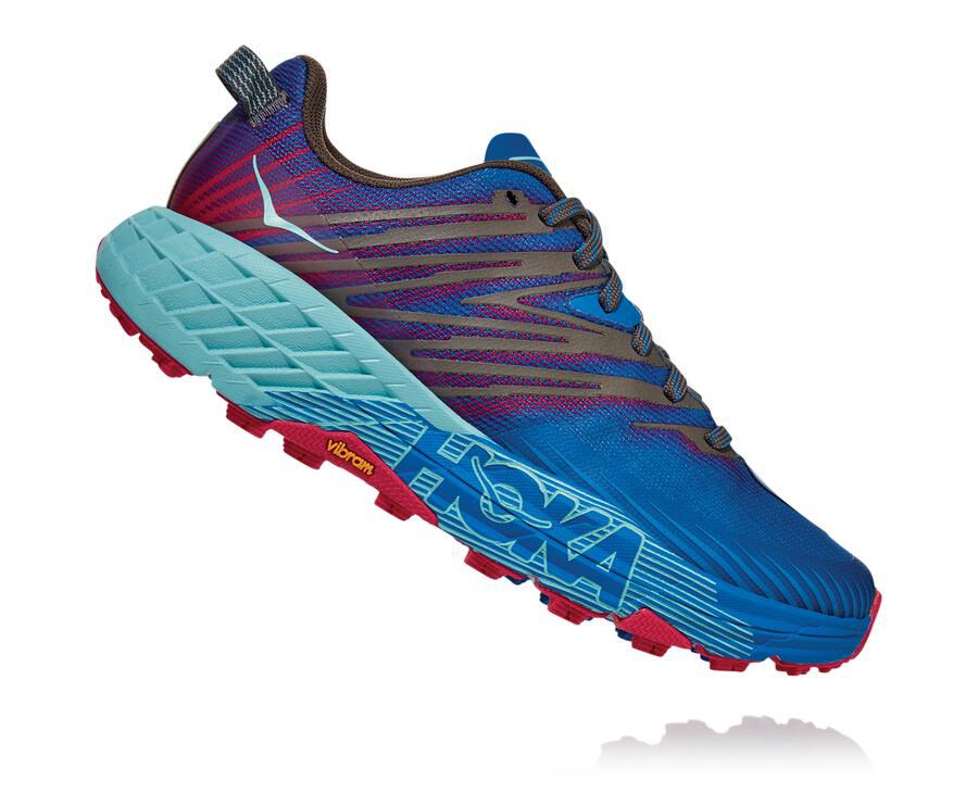 Hoka One One Trail Schoenen Dames - Speedgoat 4 - Blauw - AF2086759